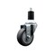 Service Caster 3.5'' SS Thermoplastic Rubber Wheel Swivel 1-1/2'' Expanding Stem Caster SCC-SSEX20S3514-TPRB-112 - alternate 1
